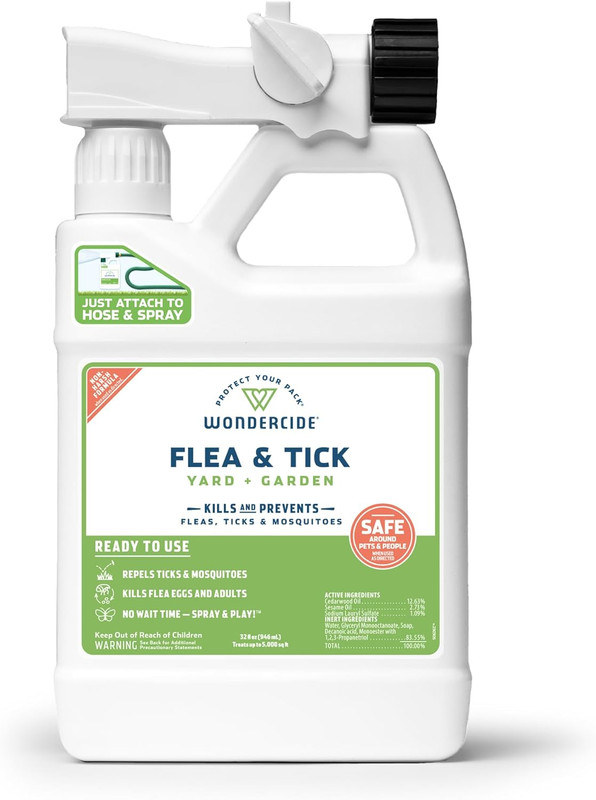 – Ready to Use Flea, Tick, and Mosquito Yard Spray with Natural Essential Oils –
