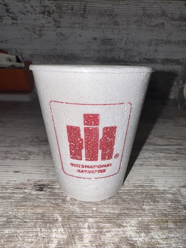 IH International Harvester Styrofoam Cup Menning Implement Corsica So. Dakota