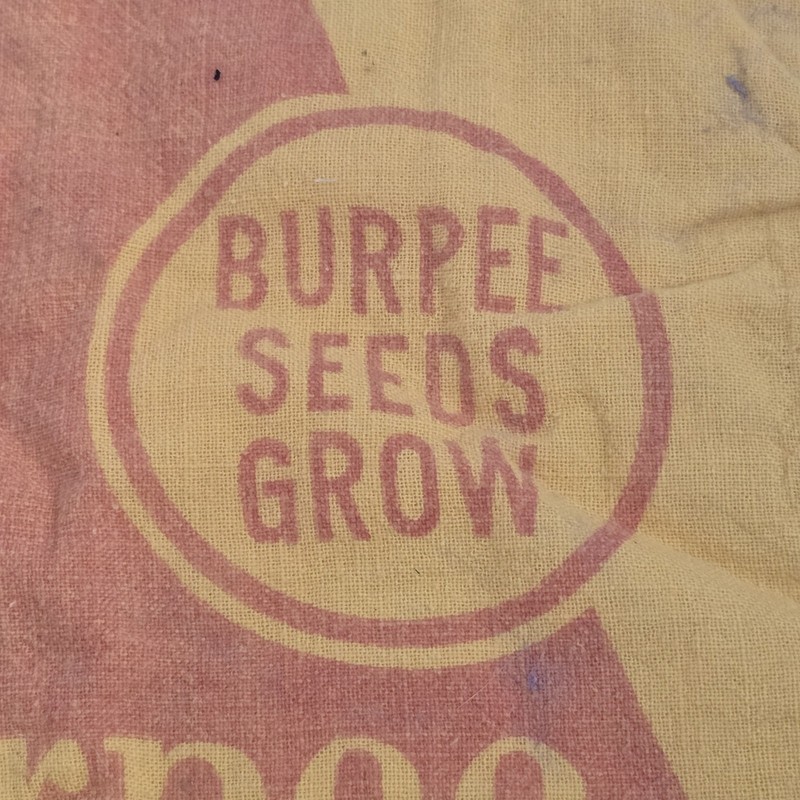 Vintage - Burpee Seeds Grow - Cloth Bag Farmhouse Garden Decor 17x9.5 gallery