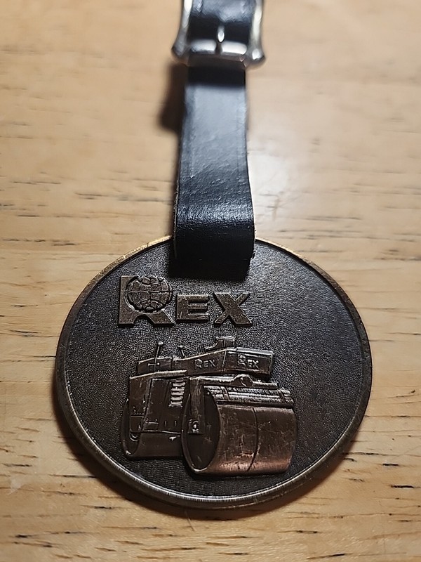 REX Steam Roller Vibratory Compactor Pocket Watch Fob Road Construction asphalt