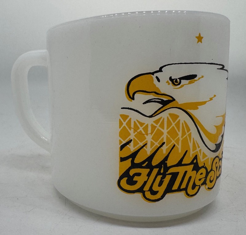 Vintage Six Flags Over Mid-America Fire King Glass Mug Screamin Eagle gallery