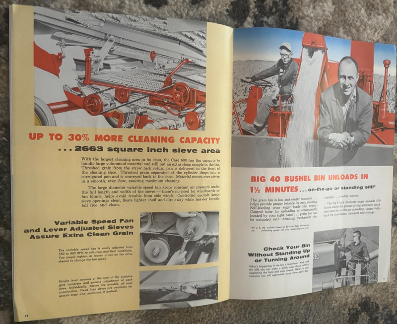 Case 600 Combine For 1960 Brochure AMIL26 gallery