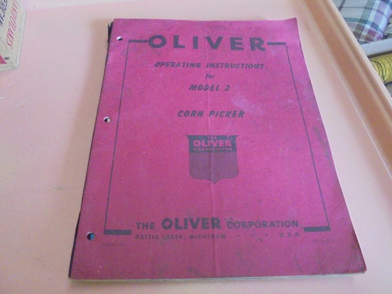 Vintage Oliver Operating Instructions for Model 2 Corn Picker