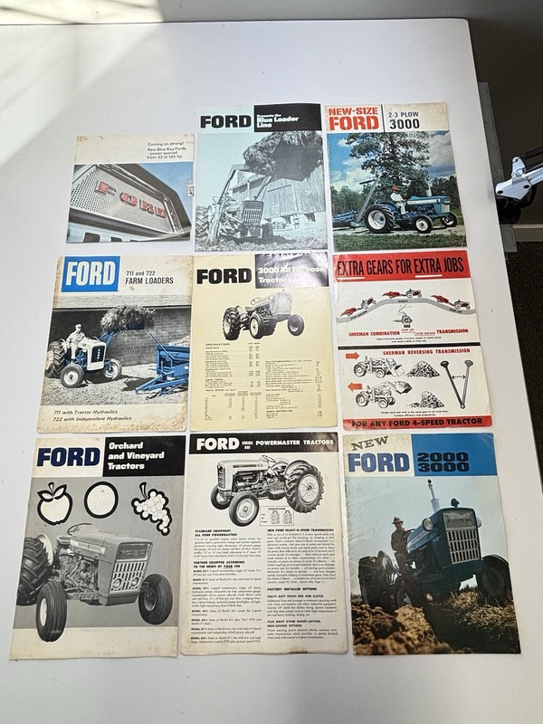 Group Of (6) 1960’s 1970’s Ford Tractor / Implement Dealer Brochures