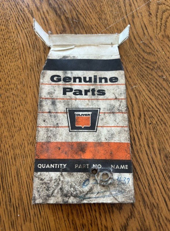 Vintage Oliver Farm Equipment Dealer Genuine Parts Bag Made in USA RARE gallery