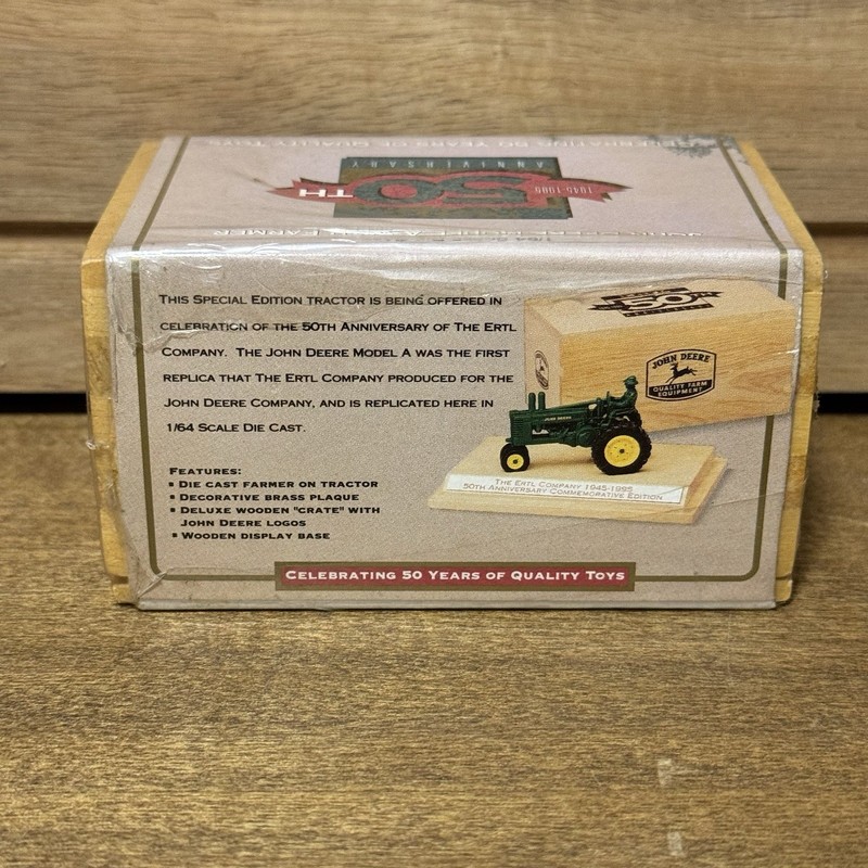 ERTL John Deere Model A With Farmer 50th Anniversary 1/64 Scale NIB 1945-1995 gallery