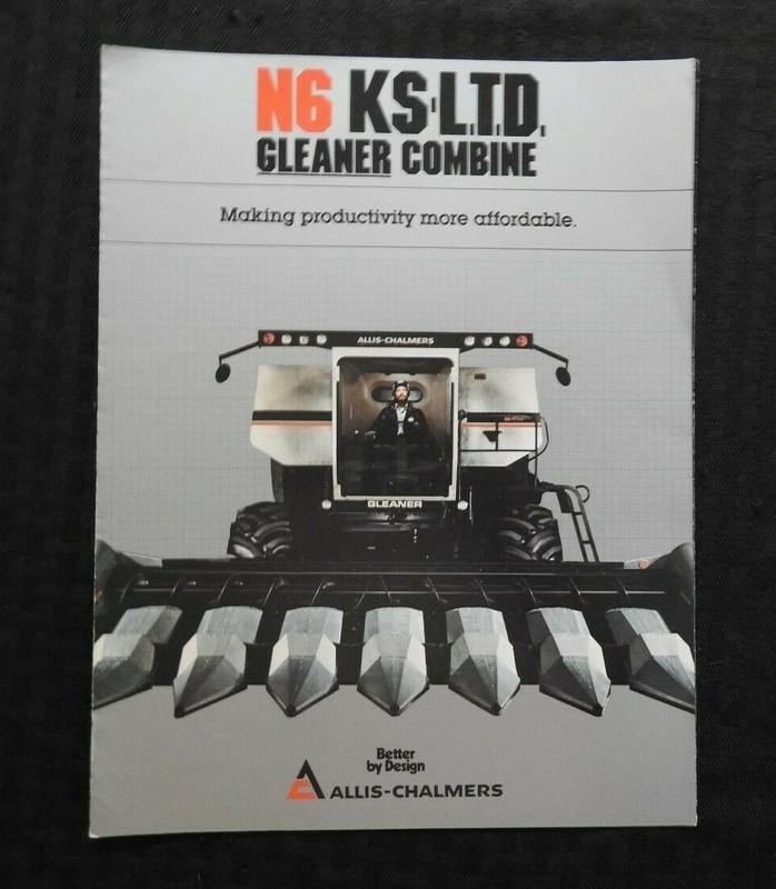 1983 ALLIS-CHALMERS “N6 KS-LTD GLEANER COMBINES SALES CATALOG BROCHURE VERY NICE