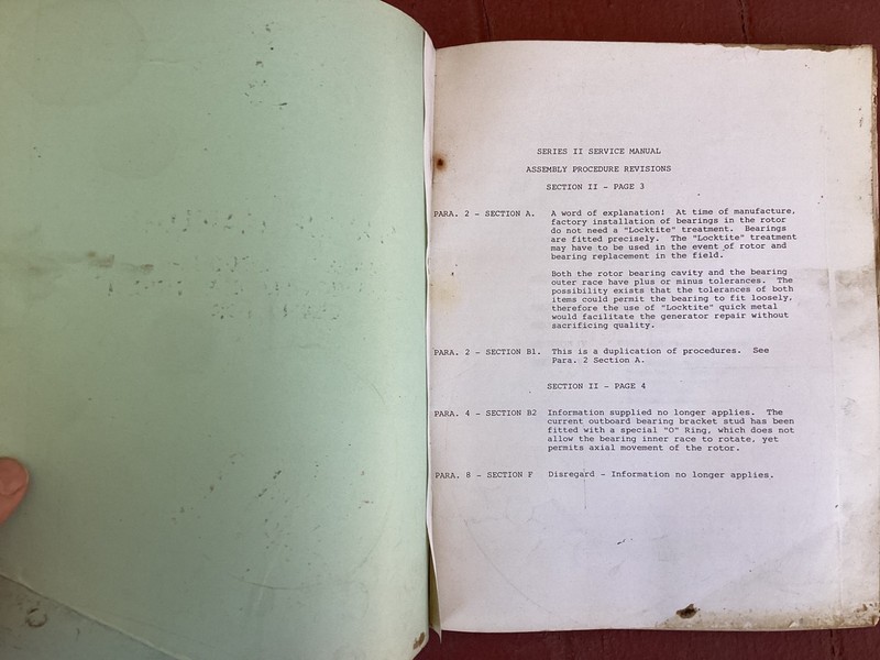 Original Vintage Power Chief Pow’r Gard Series 2 Field Generator Service Manual gallery