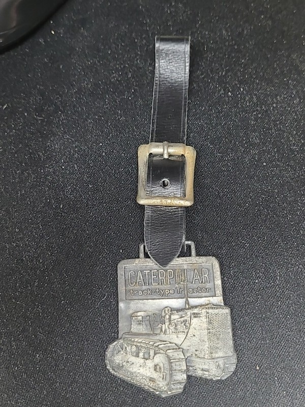 Vintage CATERPILLAR WATCH FOB Strap DETROIT, MICHIGAN TRACK TYPE TRACTOR