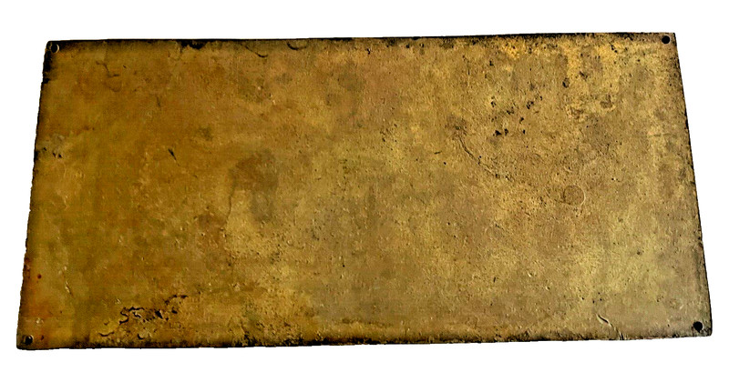 Faceplate Smith Incubator Cleveland Ohio OH Brass Metal Made & Sold Vintage 8 In gallery