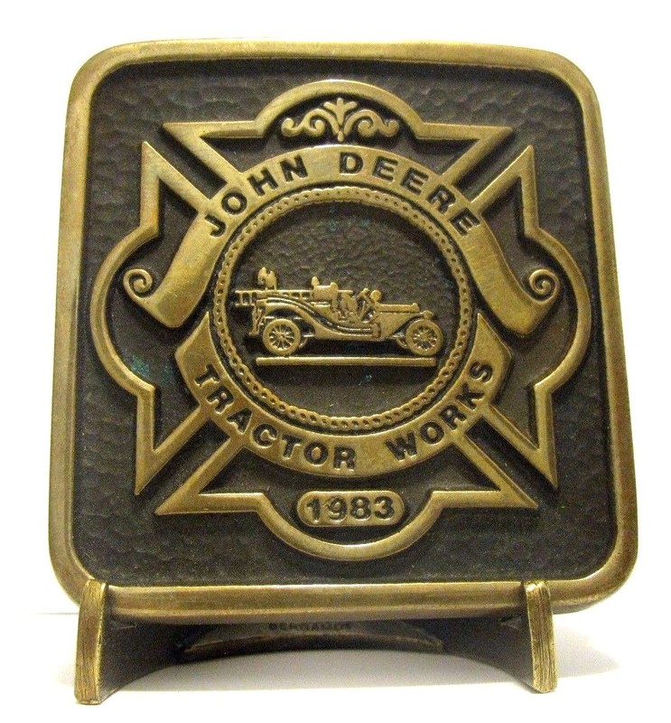 1983 John Deere Tractor Works Waterloo Employee FIRE BRIGADE Belt Buckle 1 of 50
