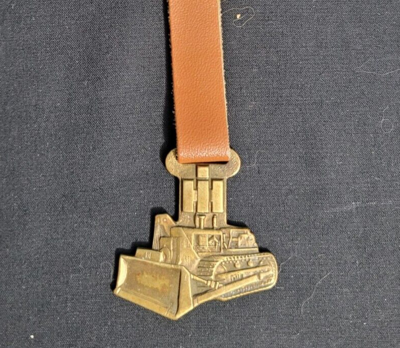 IH International Harvester brass watch fob crawler dozer bulldozer Green Duck Co