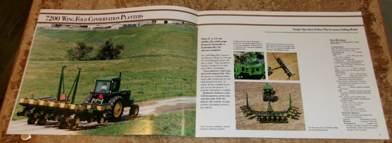 1992 john deere drawn,integral + unit planters brochure very good used gallery