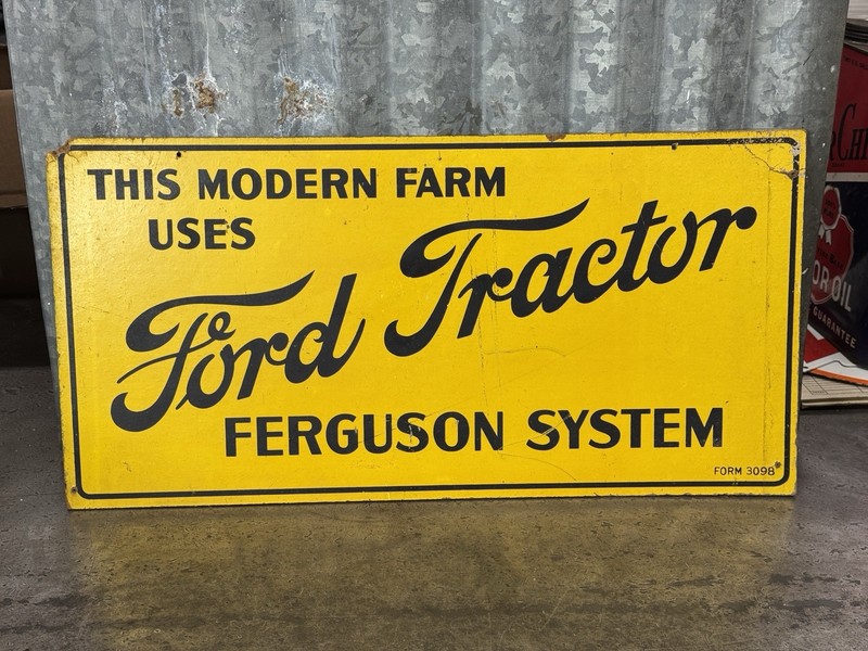 Ford Tractor Modern Farm Ferguson System Masonite Sign Gas Oil