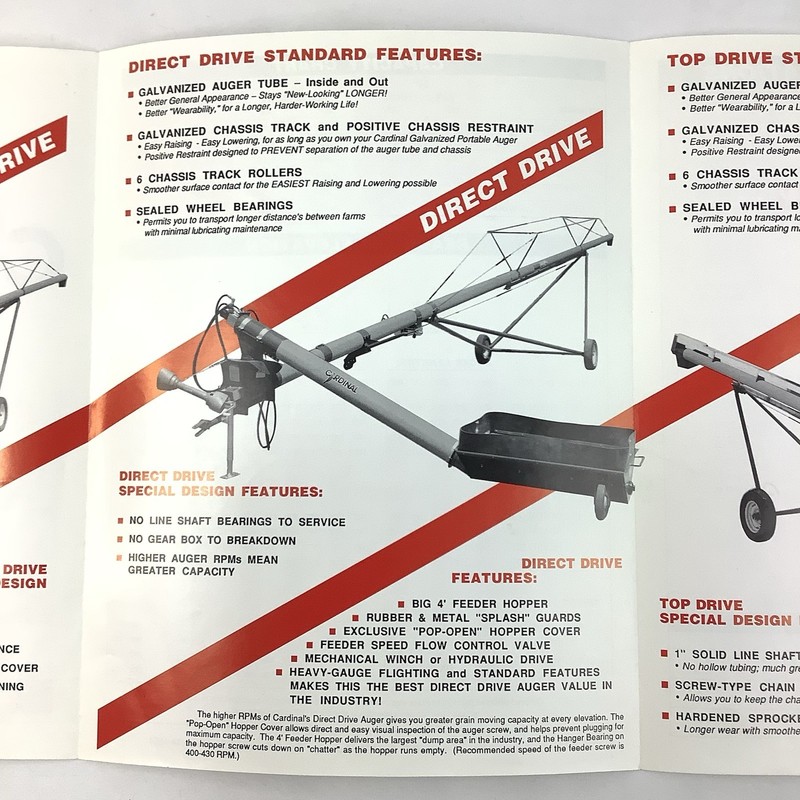 Cardinal Manufacturing Indiana Brochures 1990 Farm Equipment Portable Augers gallery