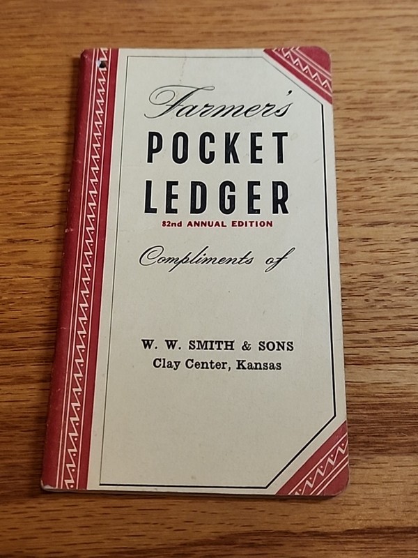 Vintage 1948 1949 John Deere Farmer’s Pocket Ledger Smith & Sons Clay Center KS
