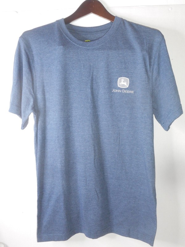 John Deere Men’s MED Nothing Runs Like A Deere Ag Short Sleeve T-Shirt Navy NWT