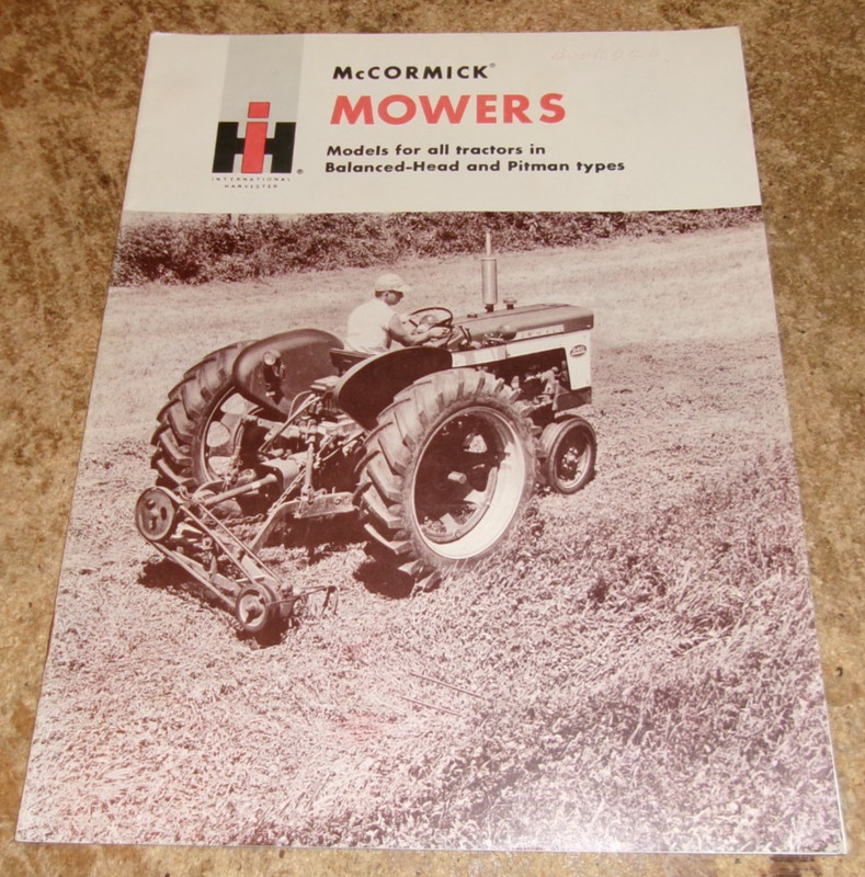 vintage McCormick mowers brochure very good used