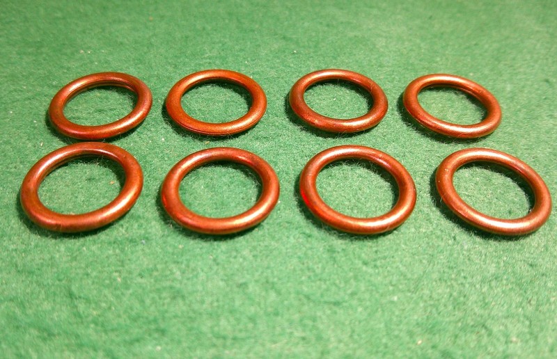 Vintage NOS Champion 10mm Spark Plug Copper Gaskets Set of 8 gallery