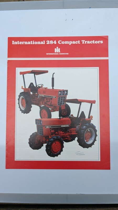 International Harvester 284 Front Wheel Assist Tractor Spec Literature