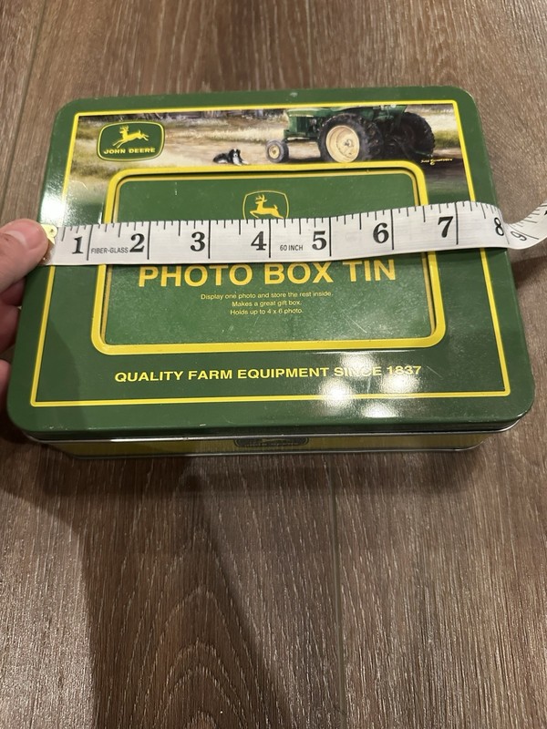Set Of 2 John Deere Decorative Tins 8x6 In 2005-2007 gallery