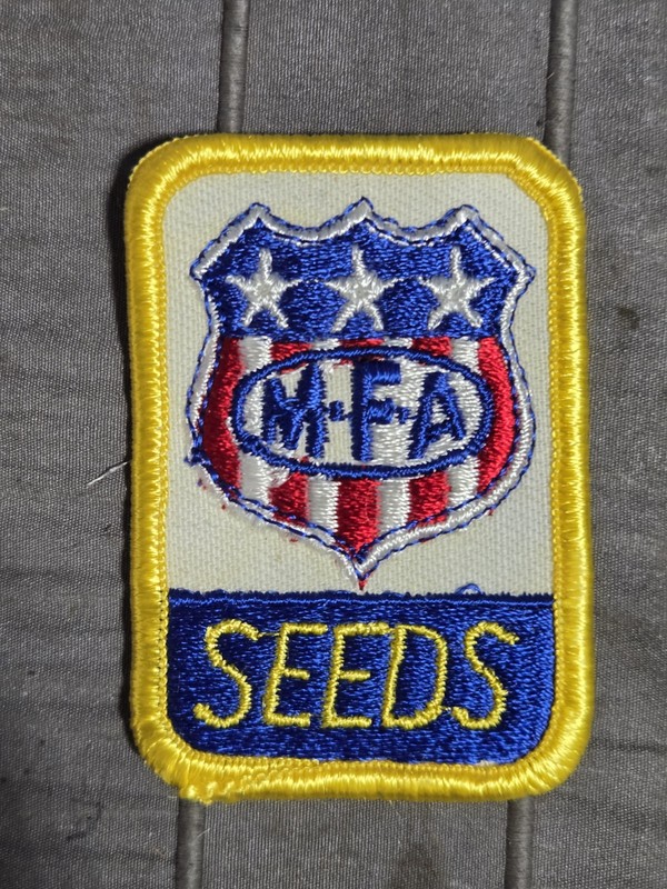 Vintage Embroidered Patch MFA Seeds Logo Farming Agricultural Advertising Flag