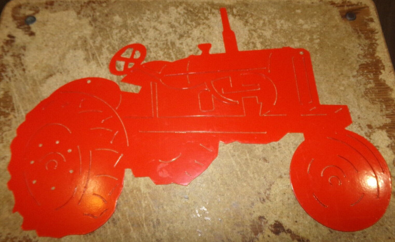 custom made 19″x 13″ allis-chalmers tractor heavy metal sign nice used