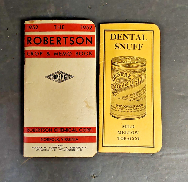 1953 Robertson Crop & Memo Book & SCOTCH SNUFF NOTEPAD