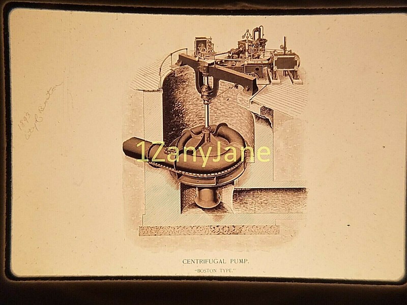 AC0205 35mm Slide of an ALLIS CHALMERS MEDIA CENTRIFUGE PUMP 1893 Boston