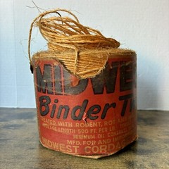 Vintage Midwest Cordage Co Binder Twine Full Roll Treated Product Of Mexico
