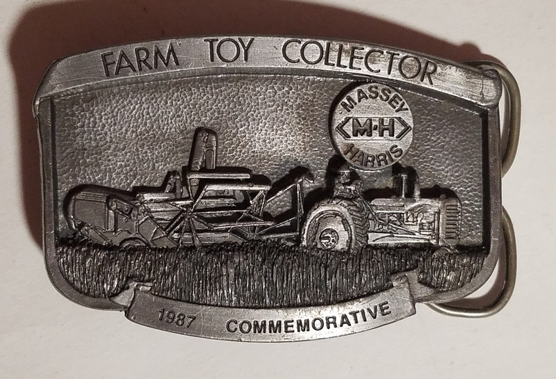 1987 Farm Toy Collector Massey Harris Belt Buckle