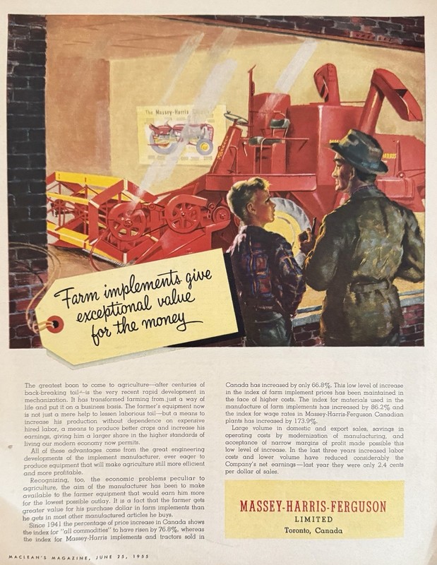 Massey Harris Ferguson- 1955 Print Ad