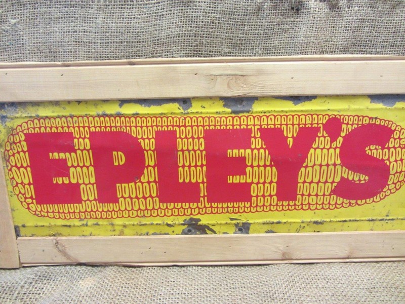 Vintage Epley’s Corn Sign Antique Feed Seed Farm Cattle Livestock 9885