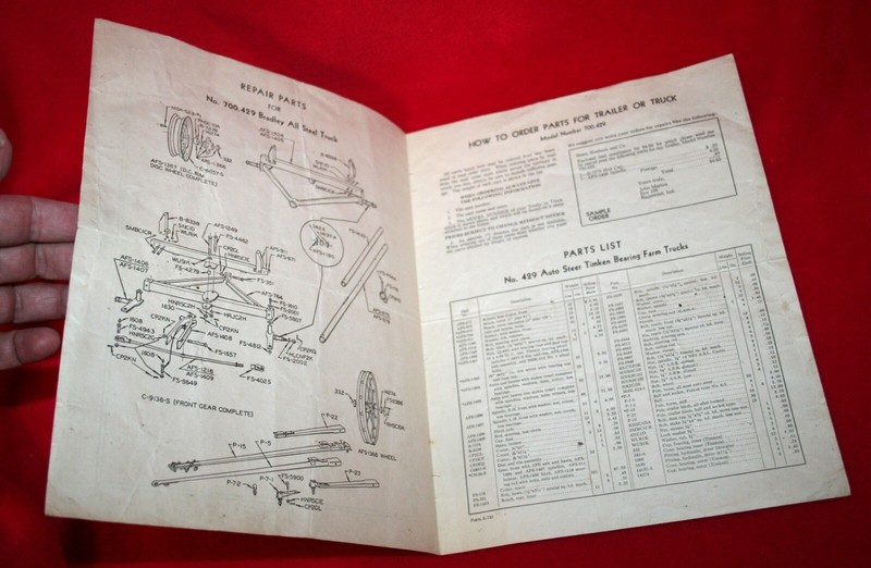 Vintage SEARS ROEBUCK David Bradley All Steel Farm Truck Parts List Catalog gallery