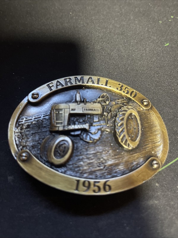 Vintage “Farmall 350 1956” Tractor Advertising Belt Buckle Limited 426/2000