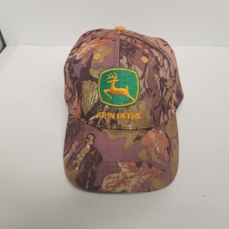 John Deere Camouflage Adjustable Strapback Hat, 100% Cotton