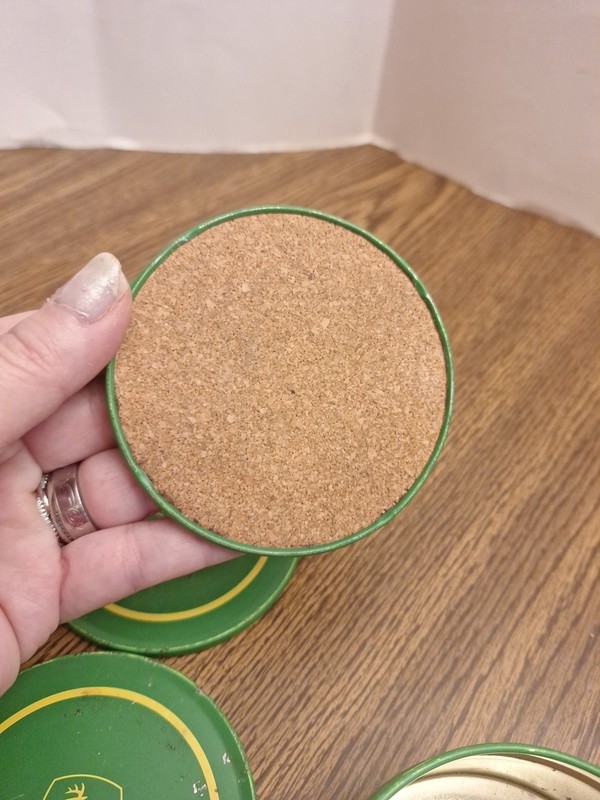 Set of 5 John Deere Coasters in Collectible Tin Made of Cork and Tin gallery