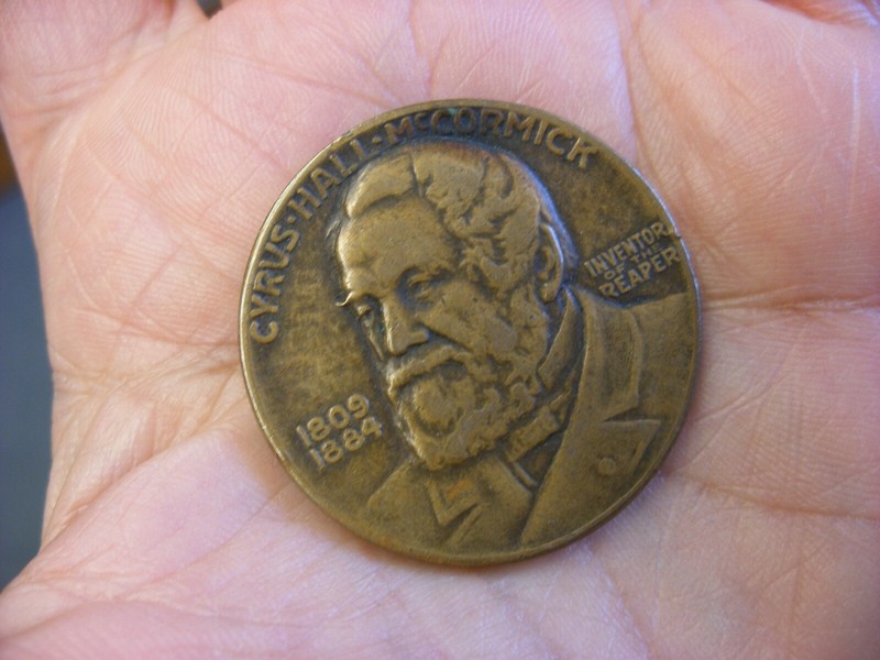 Vintage 1831-1931 International Harvester The Reaper Embossed Medal Token gallery