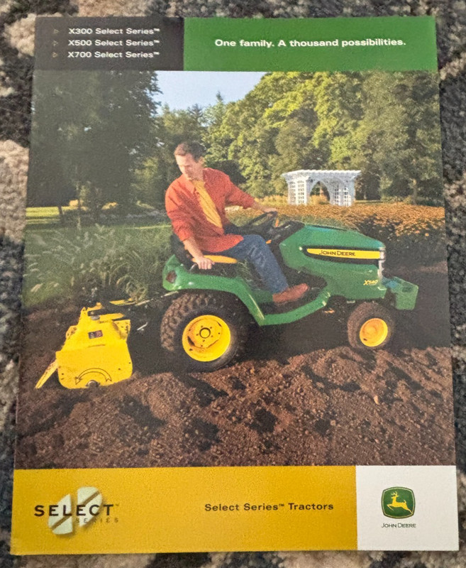 John Deere X300 X500 X700 Select Series Tractor For 2006 Brochure DCPA26
