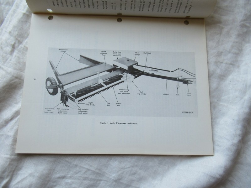 International 816 mower conditioner overhaul service manual gallery