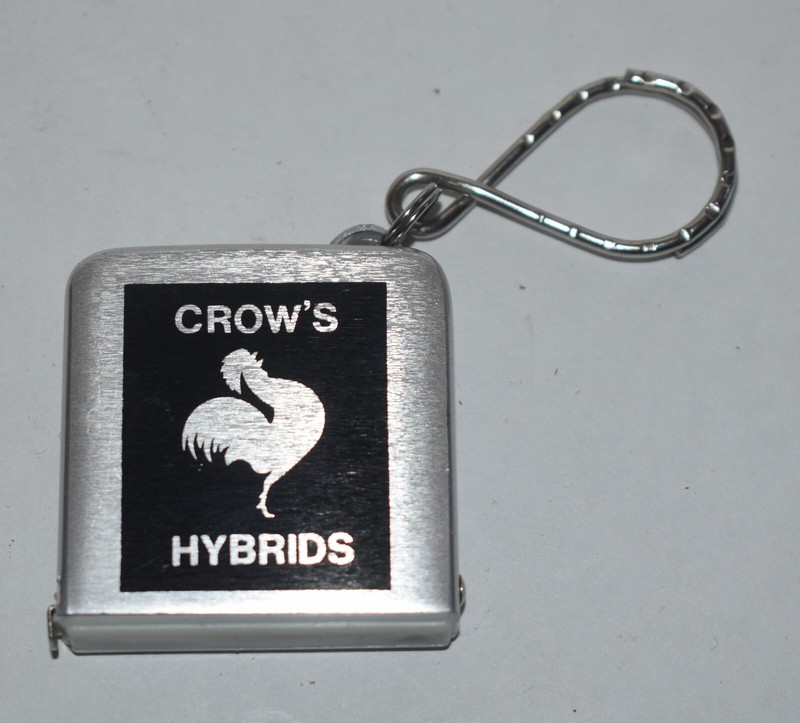 Vintage Crows Hybrids Seed Corn Advertising Tape Measure Keychain