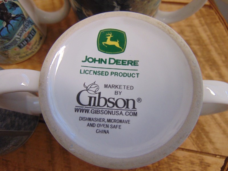 John Deere Tractor Coffee Cup Mug Gibson Agriculture Ad Nostalgia Farm LOT of 4 gallery