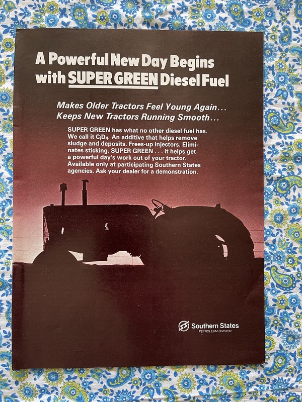 Vintage 1981 Southern States Super Green Diesel Fuel Print Ad Farming