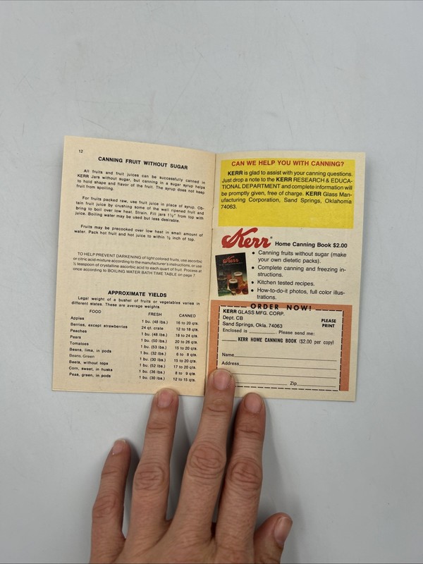 1984 Kerr Self Sealing Instruction Guide to Home Canning & Freezing Pamphlet gallery