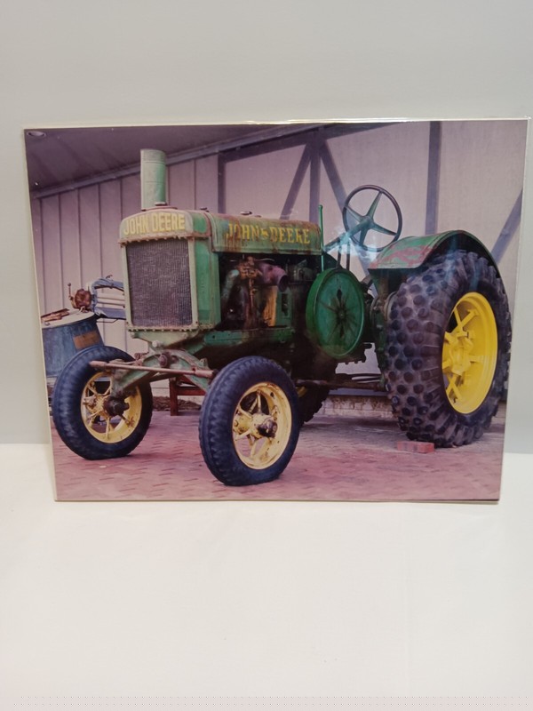 Vintage John Deere Tractor picture 8 x 10 Signed Des Moines, IA 2001 in frame