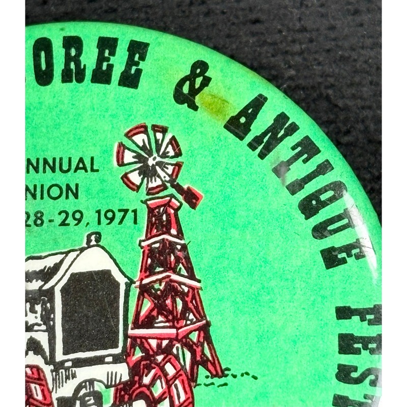 Vtg 1971 Steam Thrashing Jamboree & Antique Festival Madison South Dakota Pin gallery