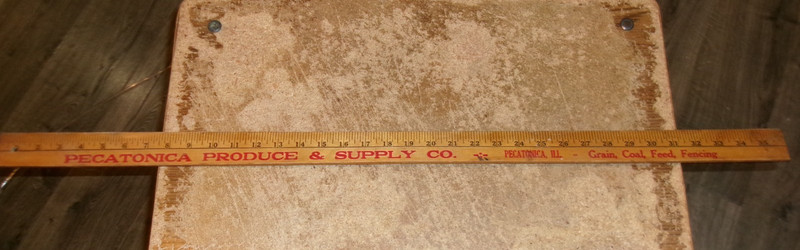 vintage wood yardstick pecatonica produce + supply co. pecatonica,il. good used