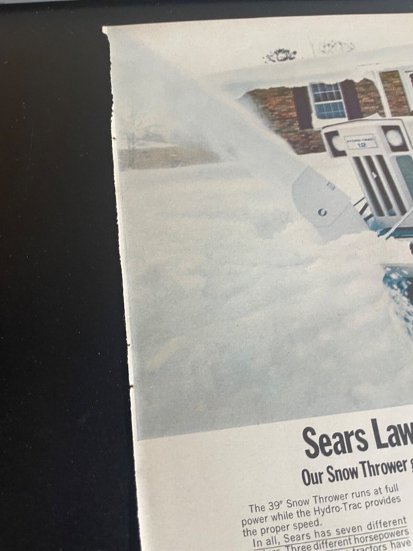 Sears Lawn and Garden Tractors Magazine Advertisement 1969 Snow Thrower gallery