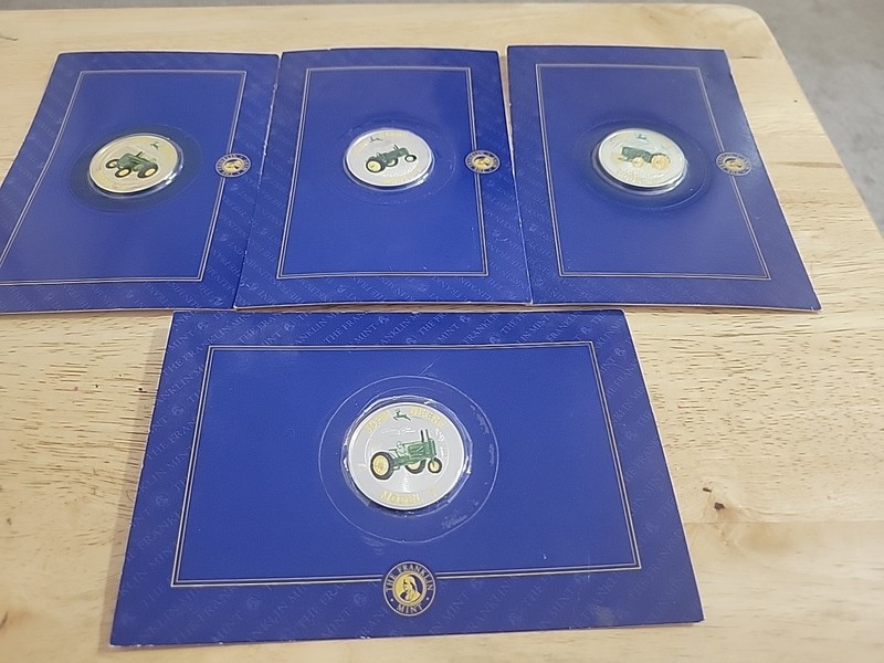 Lot of 4 John Deere Collectors Medallions. 3 Sealed 1 not In Package.