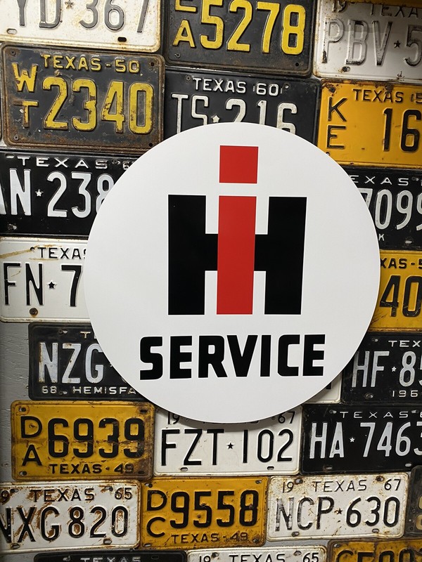 Antique Vintage Old Style International Harvester Farm Service Sign